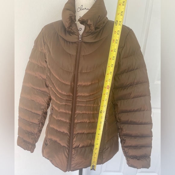 a.n.a Down Puffer Jacket Packable Hooded Bronze Brown Sz XL Winter Versatile - Picture 6 of 15